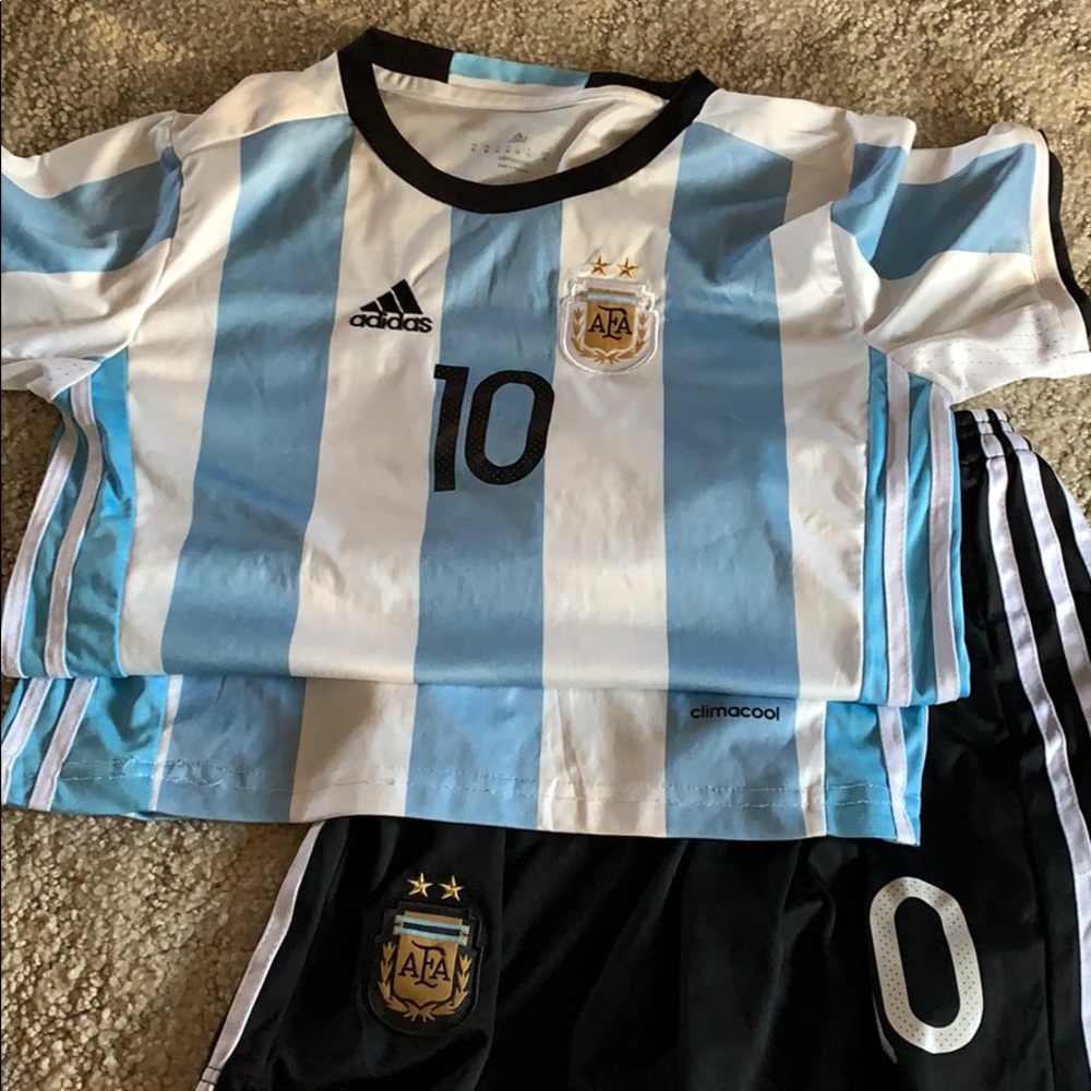 Messi soccer jersey/shirt set size 10/12